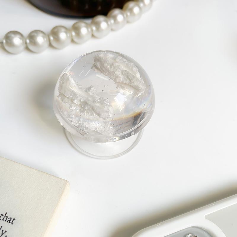 Crystal Ball Mobile Phone Airbag Bracket Solid Color Cloud Simple Transparent Paste Desktop Lazy Support