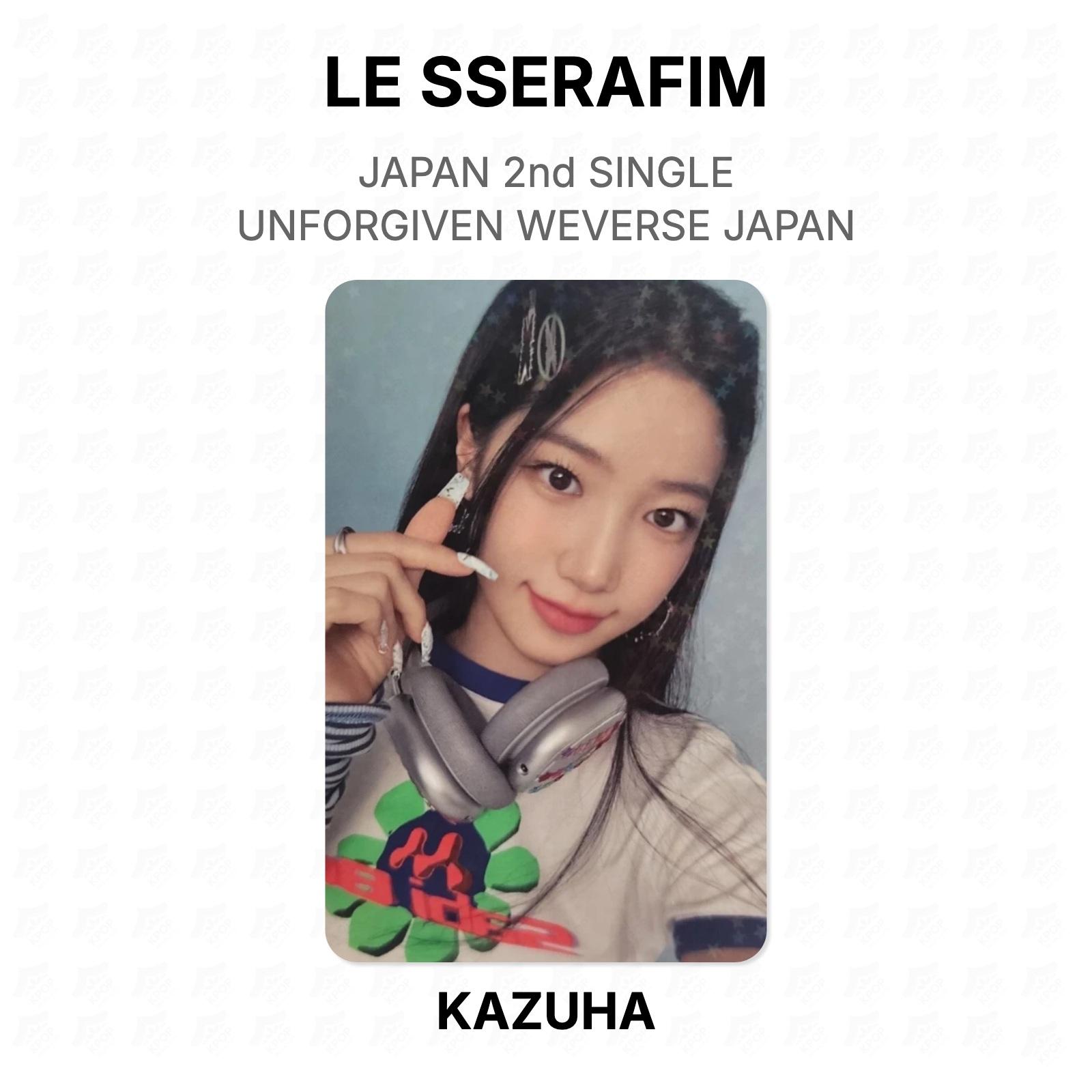 LE SSERAFIM JAPAN 2nd SINGLE UNFORGIVEN WEVERSE JAPAN Official Photocard KAZUHA