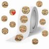 500 Sheets/roll Roll Sticker Tape Retro Kraft Paper Handbook Material Decorative Envelope Seal Sticker