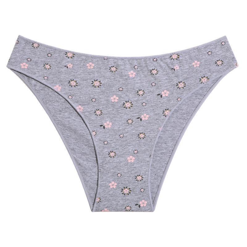European size women's underwear panties small flower pattern cute sexy comfortable women's briefs