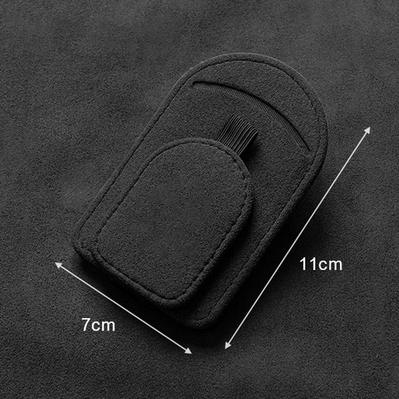 Auto Magnetic Leather Car Visor Sunglasses Holder Ticket Card Clips For Porsche Panamera Macan Boxster Cayman Cayenne 911 718 IK8