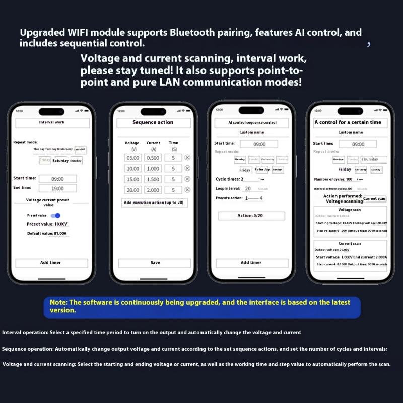 Upgraded Digital Controlled Regulator 70V 25A 1750W Output Accuracy Electric Current Stabilization for Testing Use