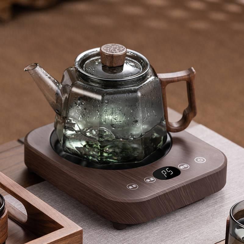 High Temperature Resistant Glass Teapot Filter Boiling Wooden Handle Electric Ceramic Stove Special Kung Fu Teaware Set