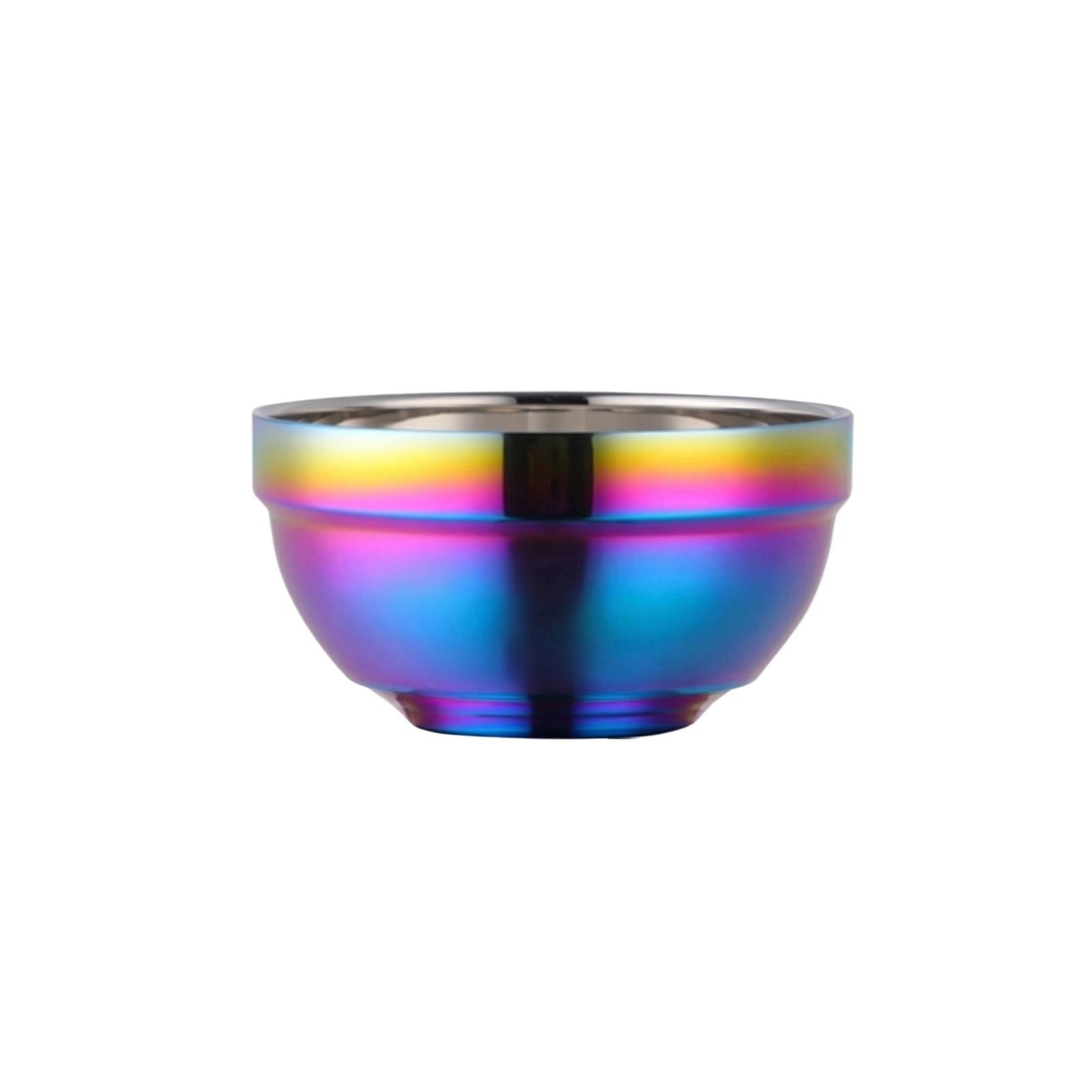 Creative Titanium Plated Double-Layer Stainless Steel Bowl