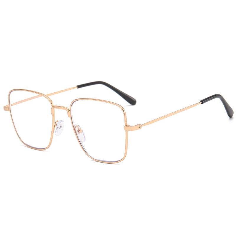 

2023 Очки для чтения Мультифокальные пресбиопические очки Большая оправа Очки с защитой от синего света Мультифокальные очки двойного назначения +100 золотой