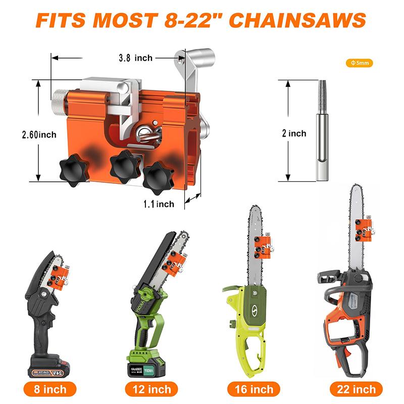 Portable Hand Chainsaw Sharpener Grinder Tool Household Manual Chain Grinding Tool Electric Chain Saw Blade Grinding Machine