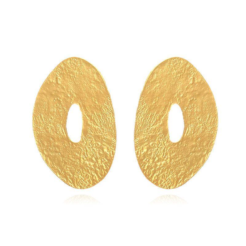 Cool Style Fashion Big Brand Metal Geometry Personalized Earrings Gold Earrings