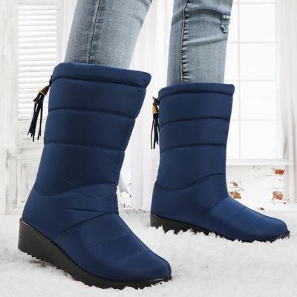 Stivali invernali da donna Stivali da neve impermeabili nuovi casual in pelle calda alla caviglia Scarpe da donna