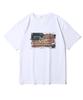Oeta Crack Flag Double Cotton Oversized Short Sleeve T-Shirt Ots26019(8 Colors) (B Type)