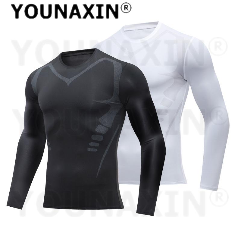 Men's Running Long Sleeves T-Shirts Base Layer Basketball Sports Tight Gym Fitness Top Cycling Clothes Quick Dry S M L XL 2XL 3XL