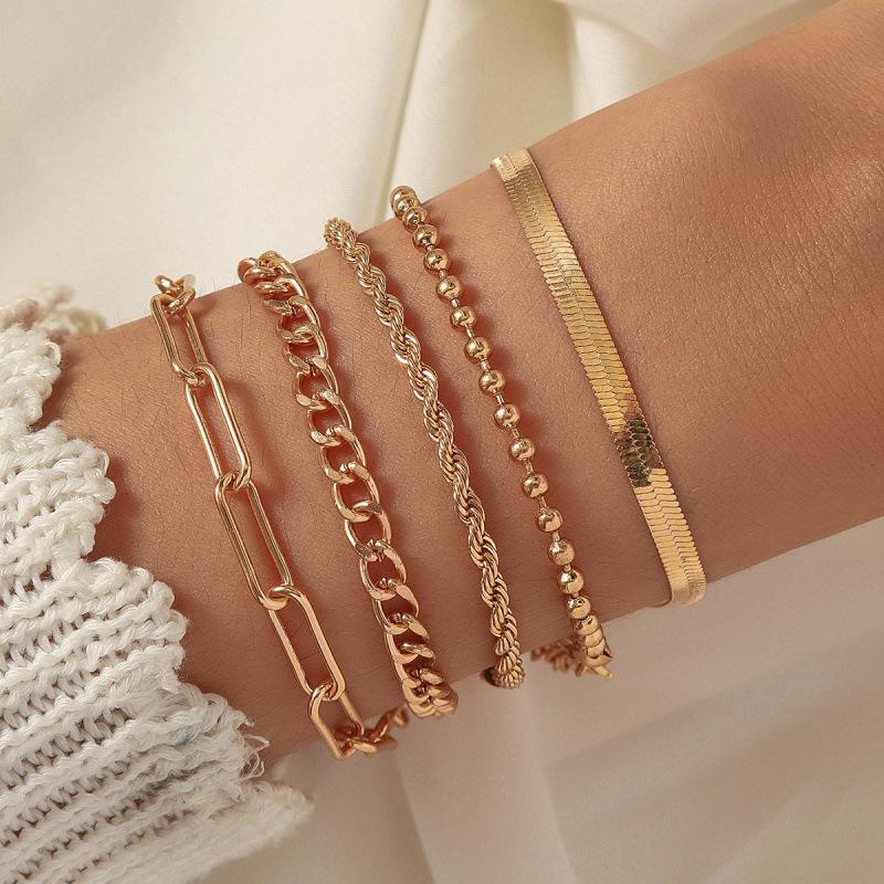 Золотой многослойный браслет: Элегантный и Универсальный золотой