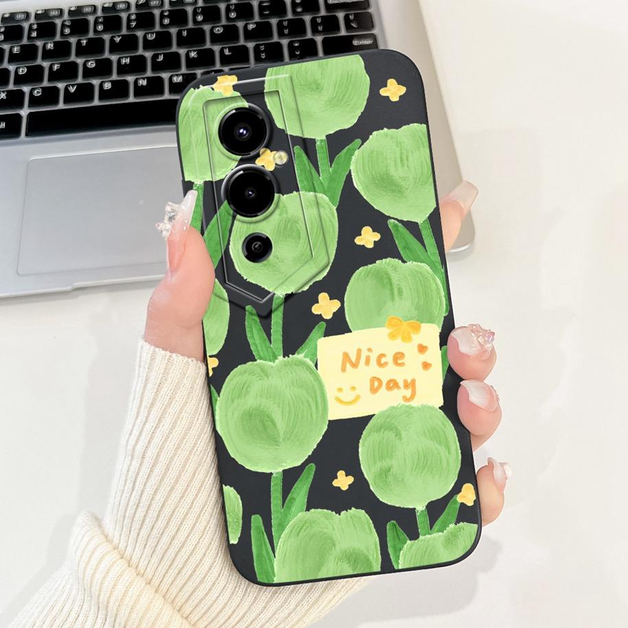 For Tecno Pova 4 LG7n Case Lovely Cartoon Camera Lens Protective Silicon Cover For Tecno Pova 4 Pro LG8n Funda Pova4 4Pro Bumper