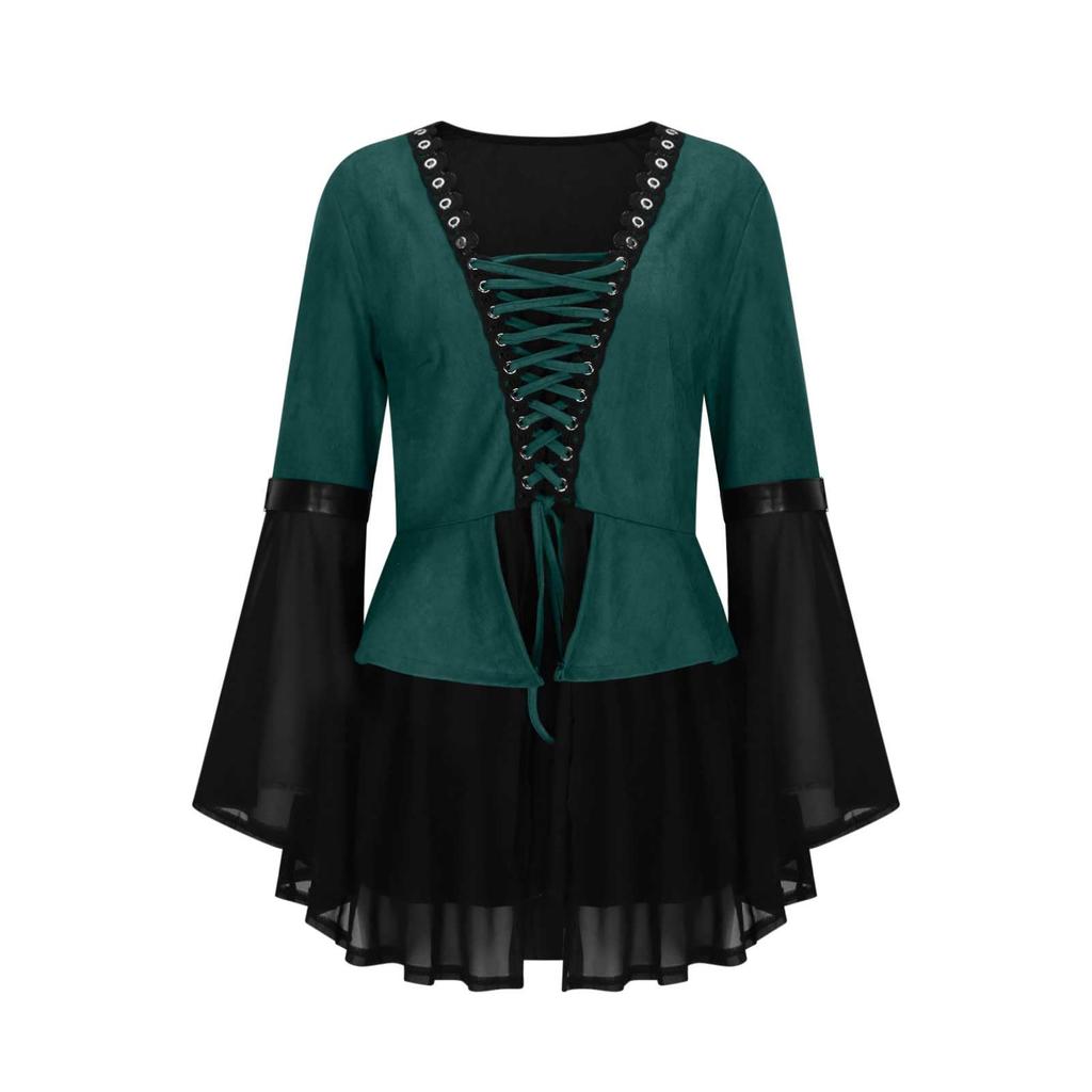 Women's Gothic  Shirt Vintage Butterfly Sleeve Dress