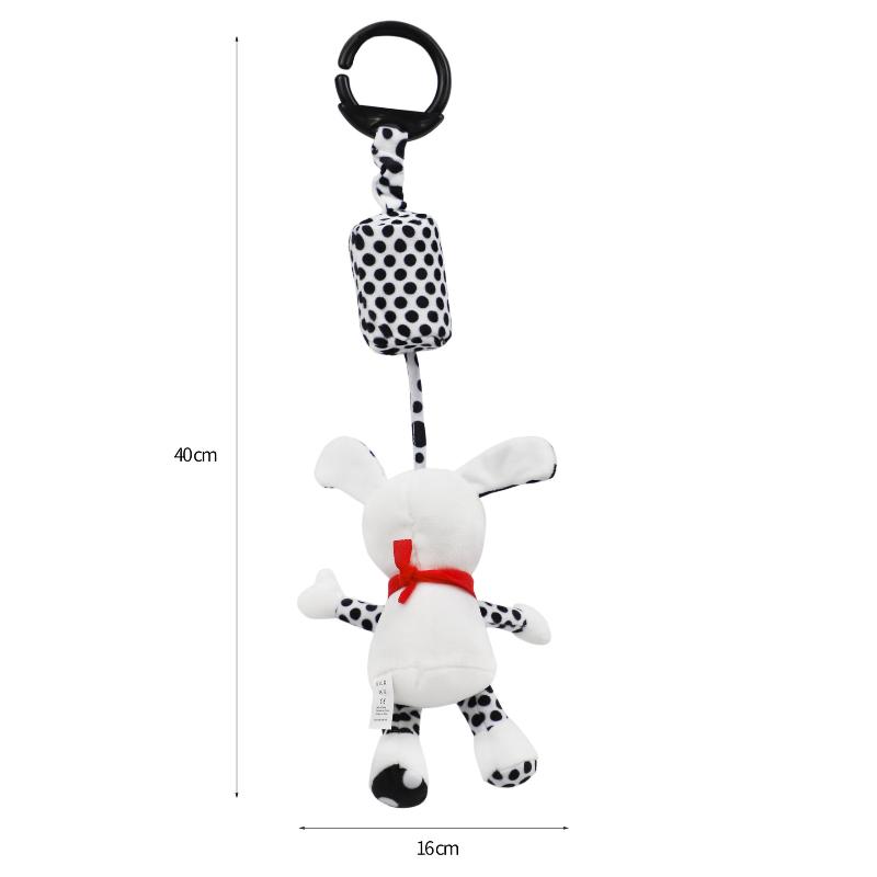 Baby Sensory Hanging Rattles Toy Black White Animals Stroller Infant Bed Wind Chimes 0-12 Months Infant Rattle Educational Toy