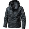Waterproof Jacket Men with Removable Hood Lightweight Hiking Jackets Windbreaker Coats Men Zip Up Camping Clothes
