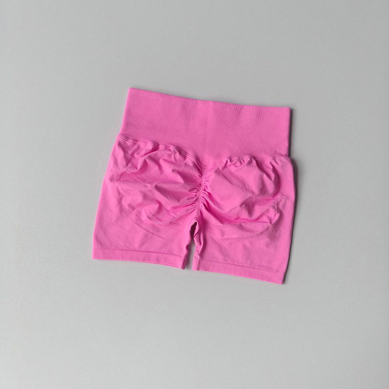 Fashion Peach Hip Lifting Sport Shorts Women's High Waist Abdominal-Shaping Slimming Running Training Hip-Showing Quick-Drying Three-Point Tights