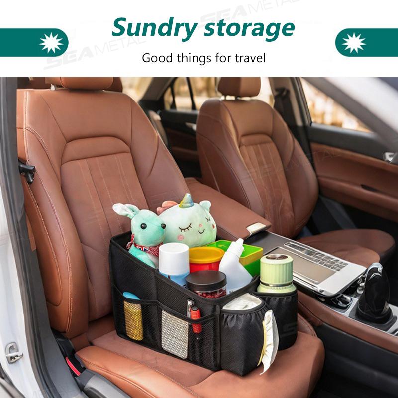 SEAMETAL Car Seat  Organizer Large Capacity Rear Seat Storage Bag for Outdoor Food Drink Collector Camping Activities Accessory