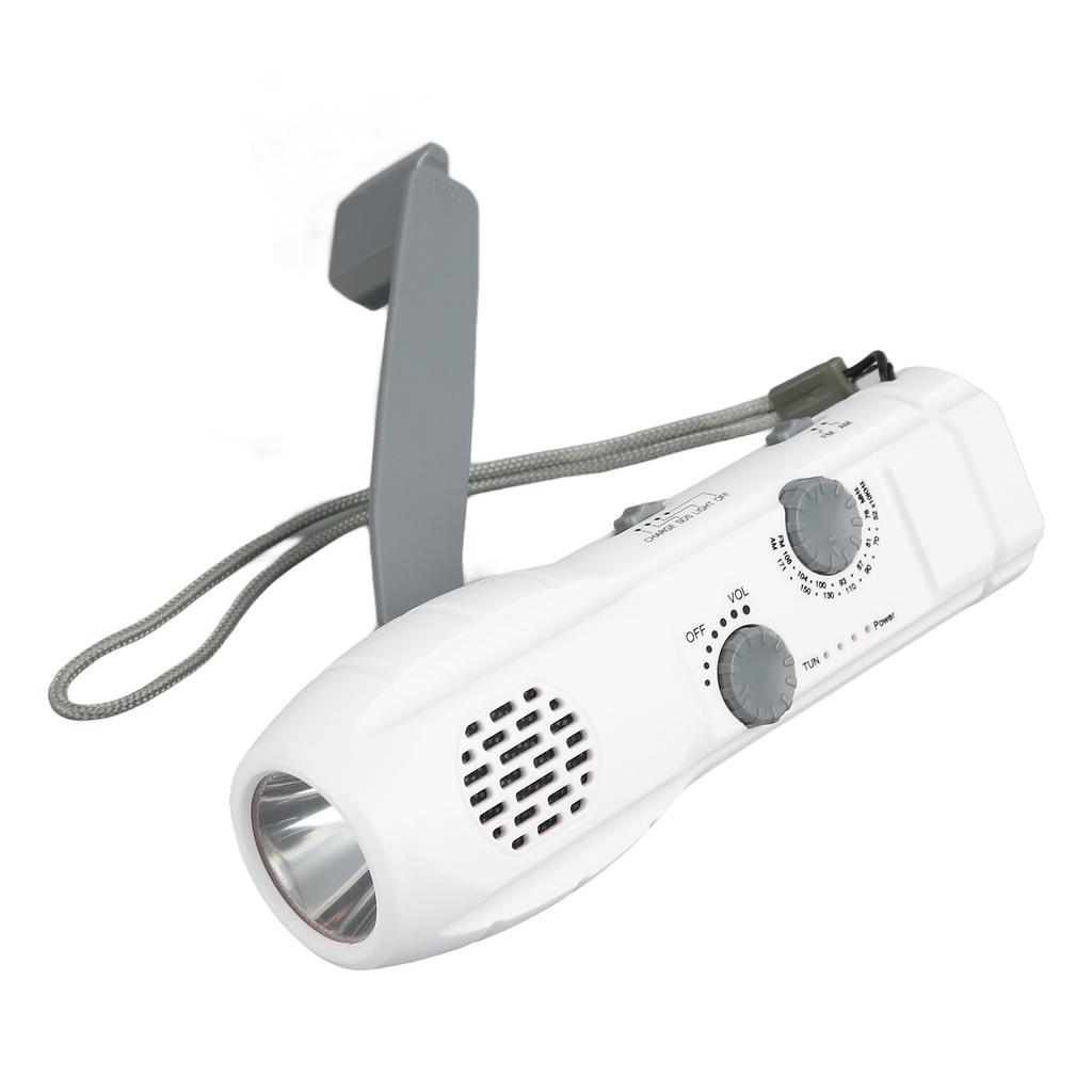 Flashlight Emergency Radio AM FM USB Charging SOS Alarm 1200mAh Small LED Hand Crank Radio for