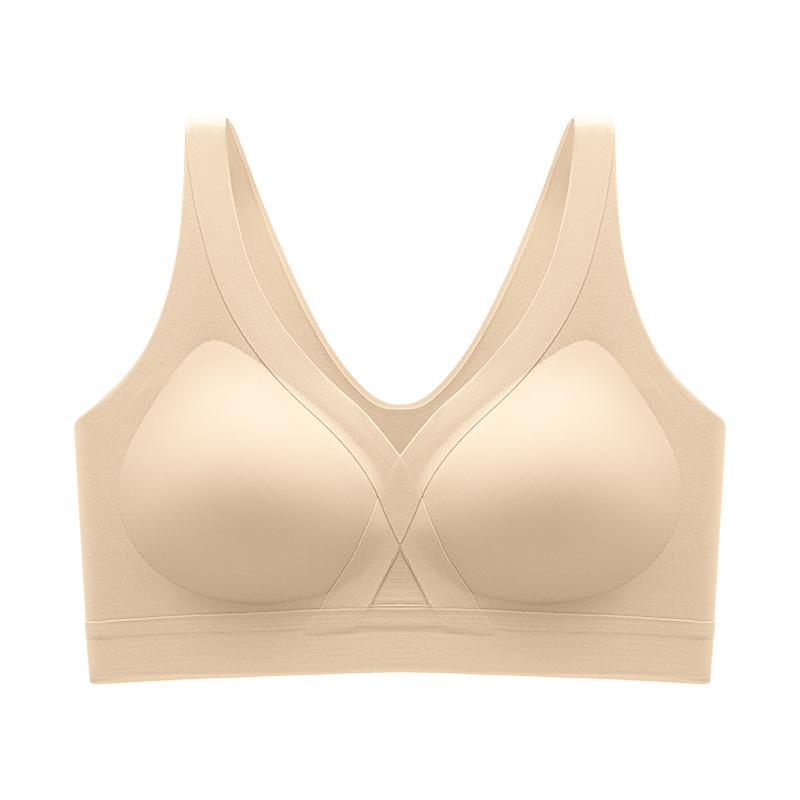 Lift invisible seamless foundation A antibacterial underwear women's cloud feeling skin-friendly, comfortable and breathable soft support bra