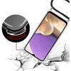 Coque de protection - Samsung - A32 5G - Transparente - Anti-rayure - Cordon rose