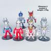Ultraman Cartoon Character Mini Model Ornament Six Pieces Set For Fans And Giftgiving