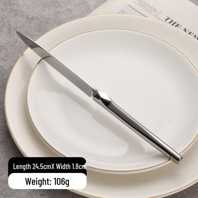 Abay Forged Platinum Diamond Series 304 Stainless Steel Dinner Knife