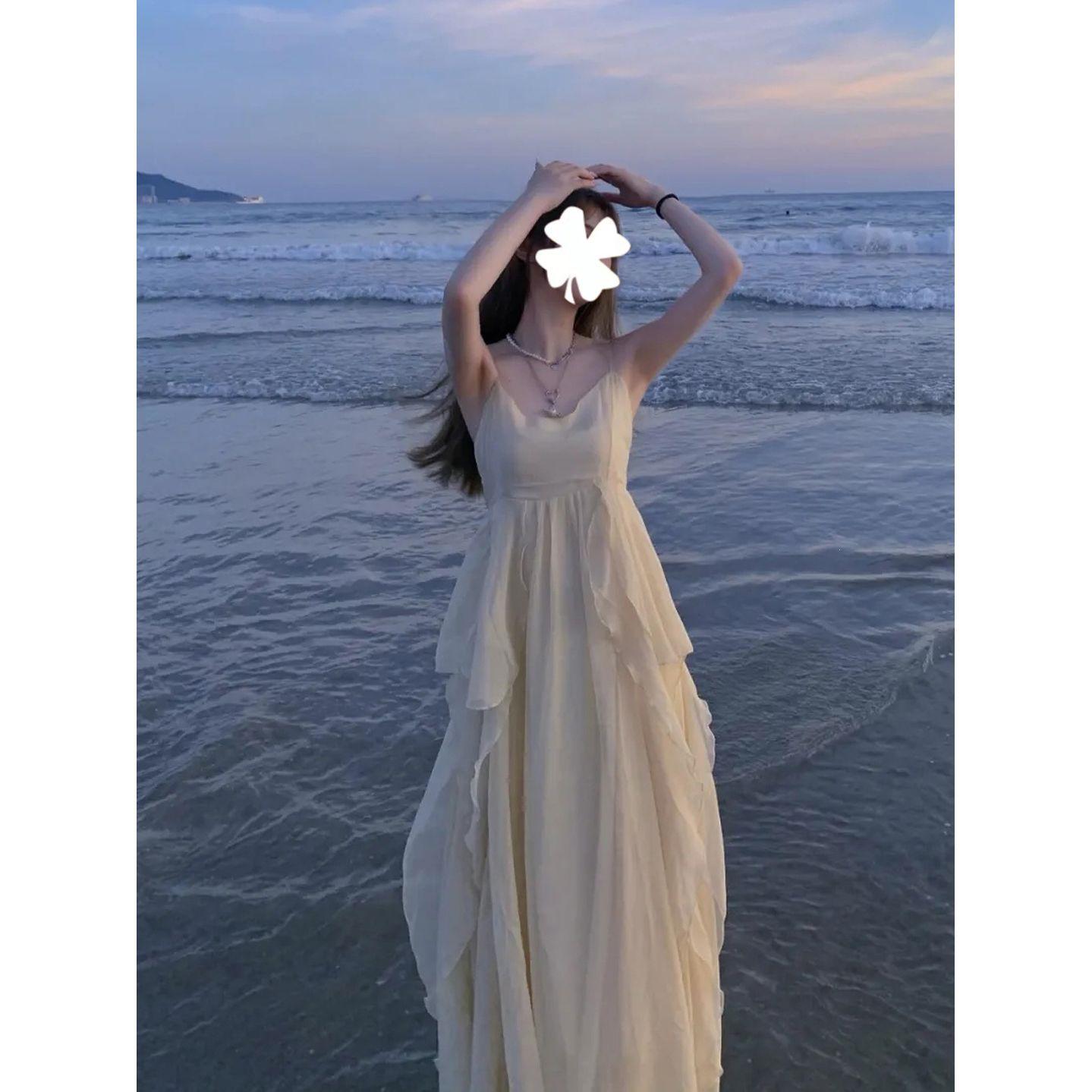 

Women s Extra-Long Fairy Beach Camisole Dress S: 80-100 lbs