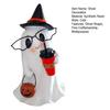 Halloween Decoration Ghost Wear Glasses Resin Statue Fine Craftsmanship Tabletop Ornament Home