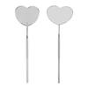 Heart Shaped Lash Mirror Professional Portable Stainless Steel Makeup Eyelash Mirror for Lash Extension