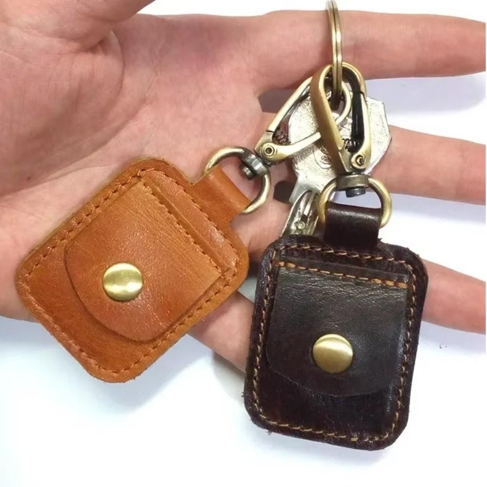 PU Coin Holder Key Ring Portable Mini Wallet Lightweight Leather Ring Jewelry Pouch Storage
