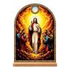 Easter Sacred Heart Tabletop Decoration Faux Glass Acrylic Display for Home Shelf Decor
