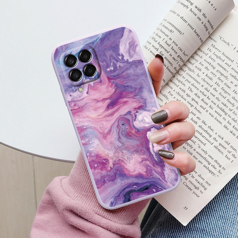 Case For Samsung Galaxy M33 M53 5G Phone Cover Vintage Marble Watercolor Painting Silicone tpu Funda For Samsung M55 M54 M34 M13