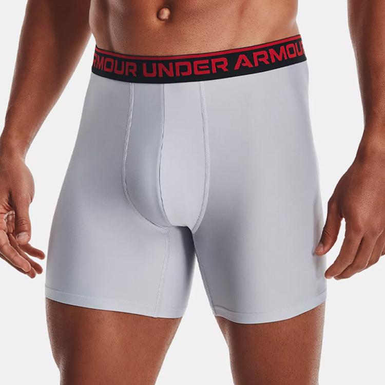 Under Armour Performance Boxerjock Logo Print Underwear Men Underwear Gray 1361650-011