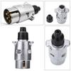Round Adapter Towbar Trailer Plug Aluminium Zinc Zinc Alloy Towing Electrics Adapter  For Caravan