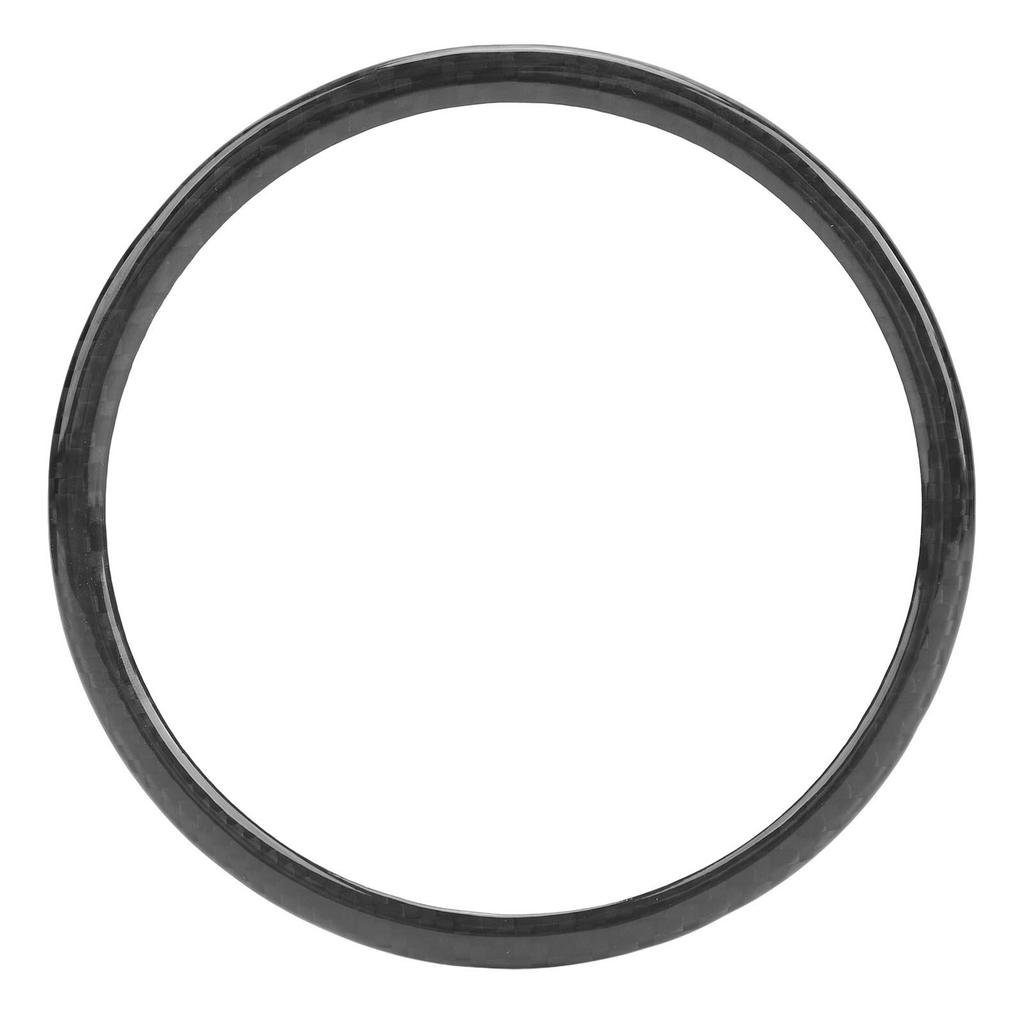 Lenkrad-Zierring Kohlefaser Lenkrad-Mittelteil-Ring Aufkleber Ersatz für Fiat 500 2020 bis 2023