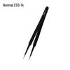 Stainless Steel Black ESD Bent Pointed Tweezers - Anti-static Mobile Phone Repair & Nail Art Tool