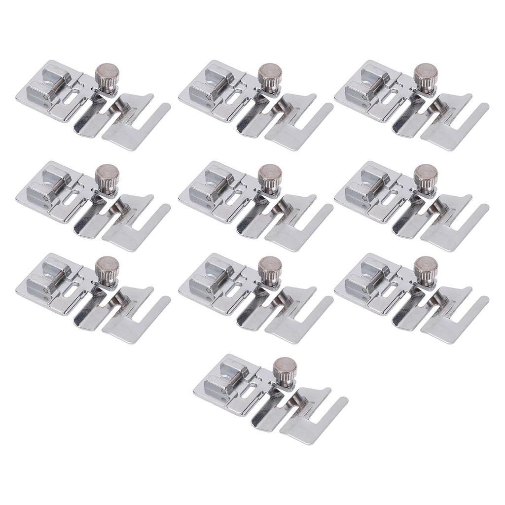 10Pcs Elastic Cord Presser Foot Stainless Steel Rustproof Accurate Size Stretch Presser Foot for Sewing Machine