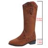 Women's Side Zipper Not Tired Feet Thick Sole Heightening Soft Elastic Comfort Shock Absorption Waterproof Non-slip Casual Sports Cowboy Boots