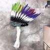 World Cup Themed Indian Feather Headdress, Savage Chief Hair Accessory