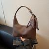 Borsa a Spalla Singola da Donna Borsa a Spalla Singola Scarf Retrò Francese Borsa a Tracolla con Texture Litchi Versatile da Pendolare Borsa a Mano di Alta Gamma