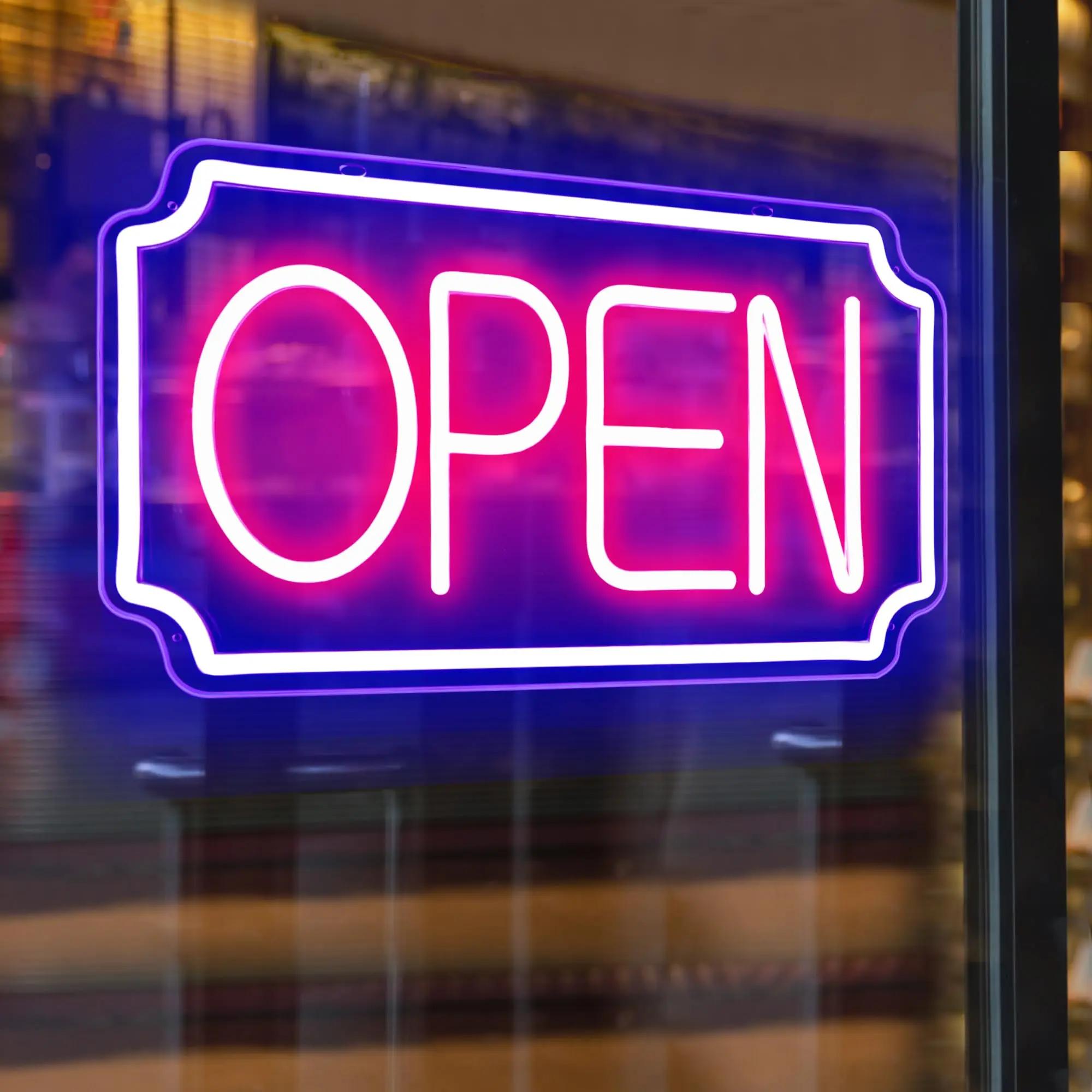 

Open Neon Sign Advertisement Board Restaurant Beauty Salon Bar Cafe Music Studio Storefront Spa Hotel Party Club Wall Decor
