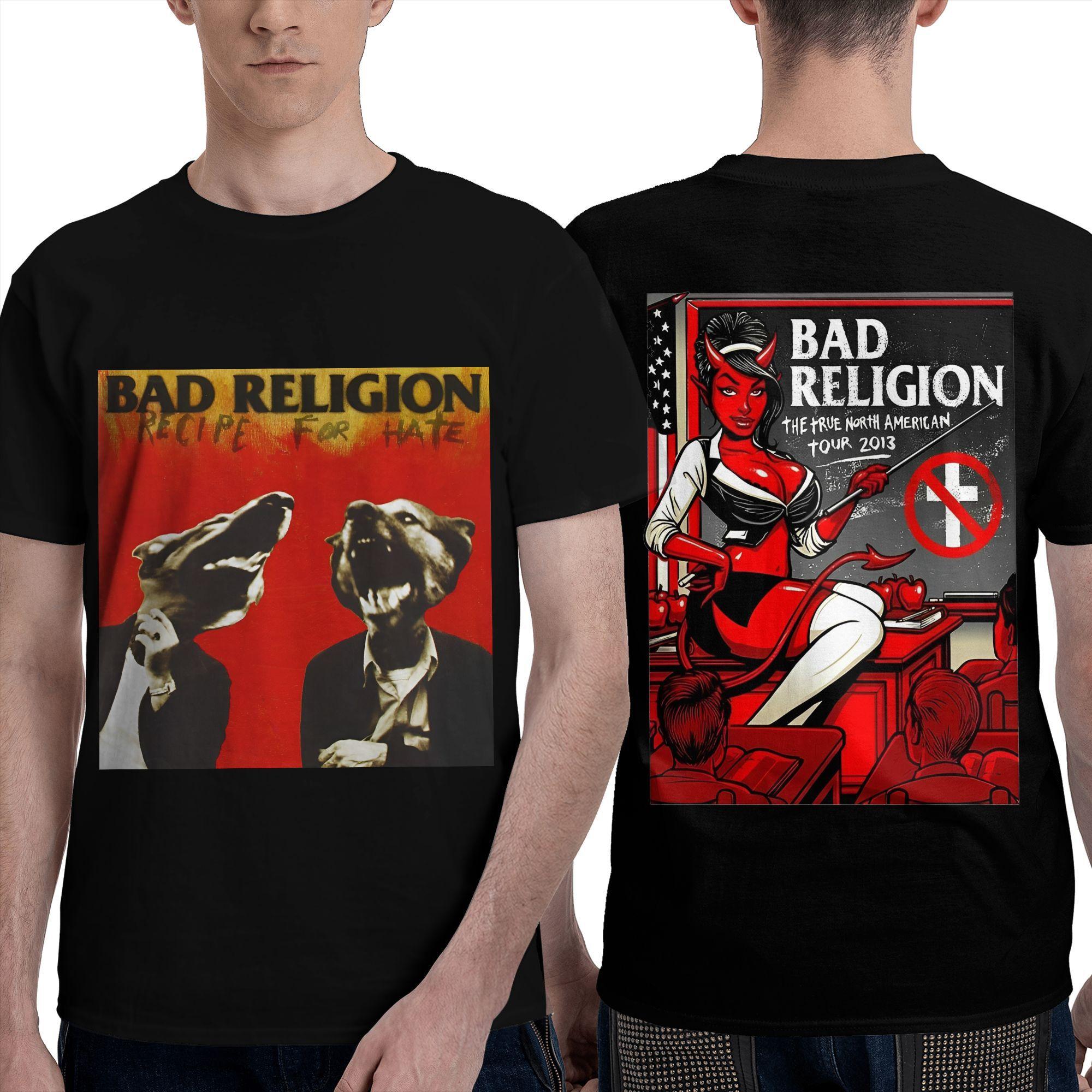 

Bad Religion T Shirt Summer Y2K Casual T-Shirts Cotton Hip Hop Tee Shirt For Couple Short Sleeve Casual Top Tees - Men s Su... S разноцветный
