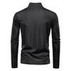 TrendHub Men's UPF100+ Sun Protection Long Sleeve Shirt Solid Color Zipper Outdoor Shirts Stand Collar Quick Dry T Shirts