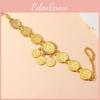 Gold Luxury Alloy Coin Anklet Women Fashion Accessory With Tassel Design Dangle