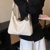 Glossy Faux Leather Hobo Bag for Women with Knotted Handle Soft Shoulder Bag for Everyday Use Casual Outings