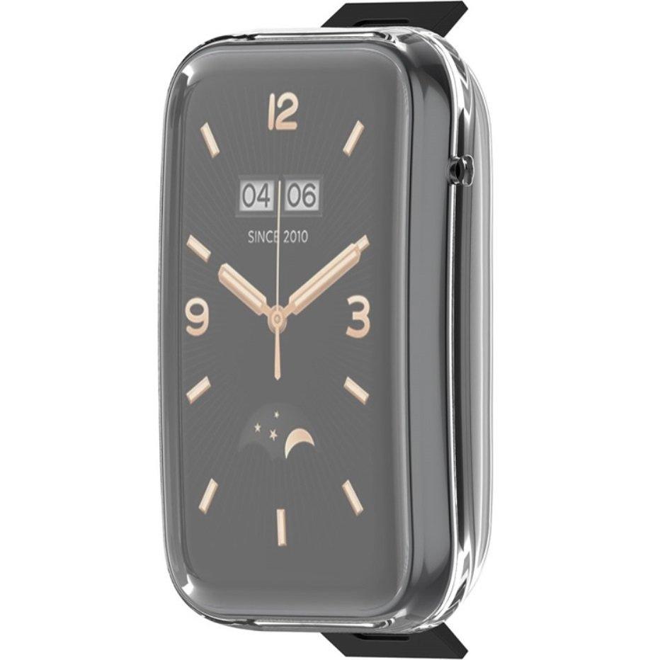 Silicone Case with Screen Protector for Xiaomi Mi Band 7 Pro, Transparent
