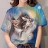 Women's Girl 3D Printed Cat Pattern Summer Casual Street Short Sleeved Top T-shirt