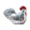 Ball Chicken Statue Figurine Disco Rooster Ornament Decoration Foam Glass Sparkling Appearance