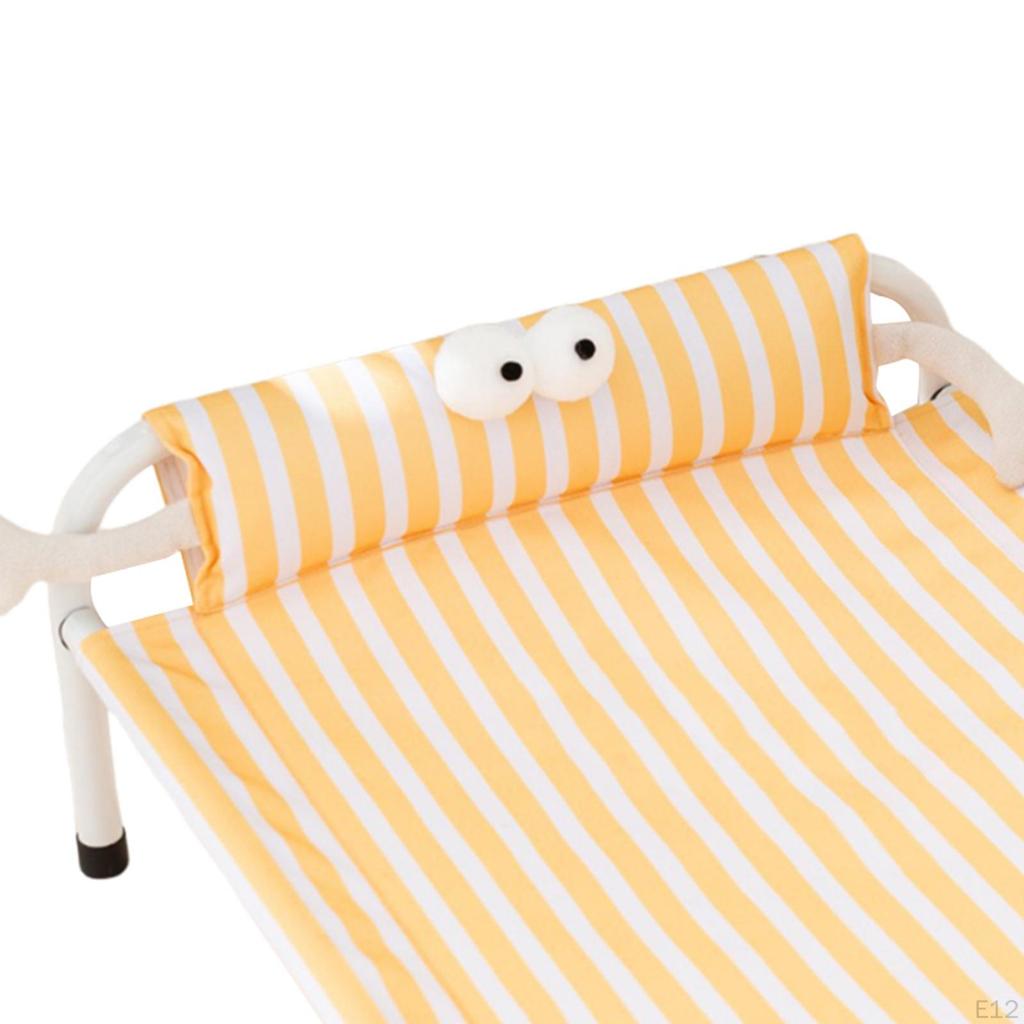 Elevated Dog Bed Pet Metal Frame Hammock Raised Cot for Puppy Kitten Cats Dogs