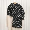 2026 Winter New Medium-Sized Trendy Polka Dot Skin-Friendly Warm Printed Scarf/Shawl